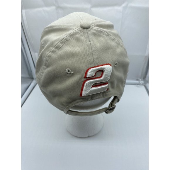 Rusty Wallace 2 Miller Lite Nascar Baseball Hat Cap Strapback Tan Beige Khaki - Picture 4 of 14